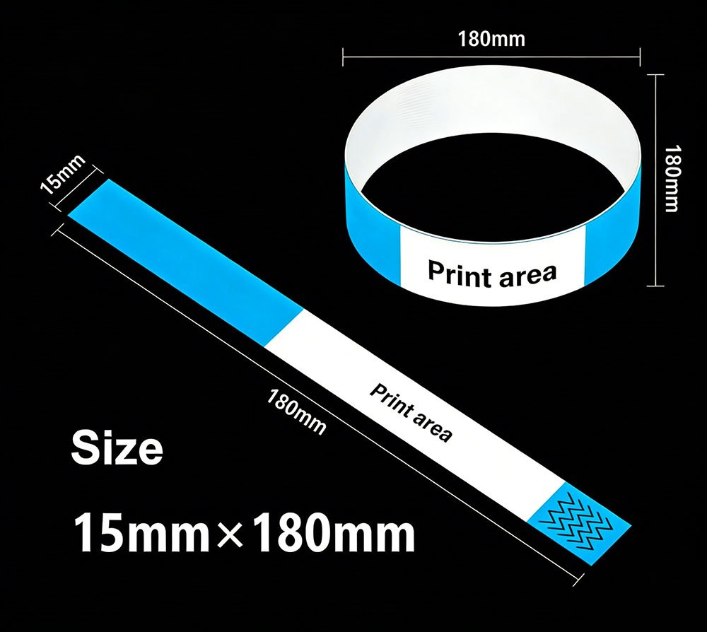 Gelang Cetak Ukuran 15mm × 180mm untuk Balita / Bayi