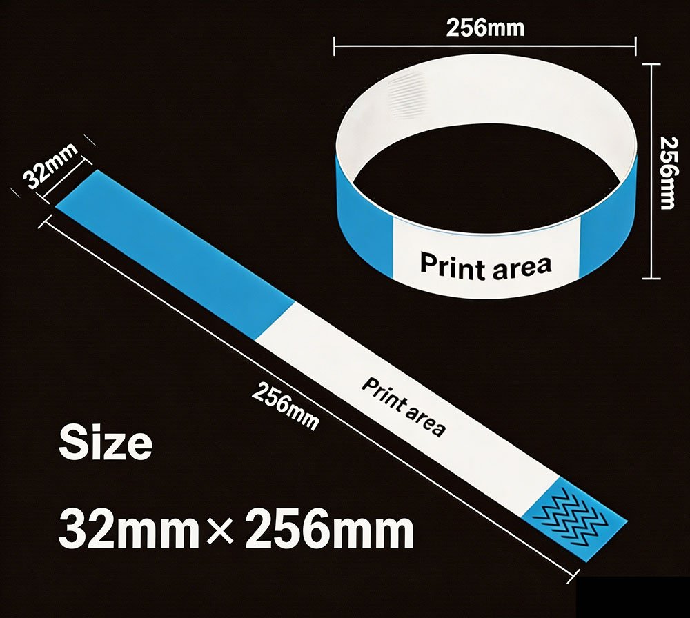Gelang Cetak Ukuran 32mm × 256mm untuk Dewasa Lebar