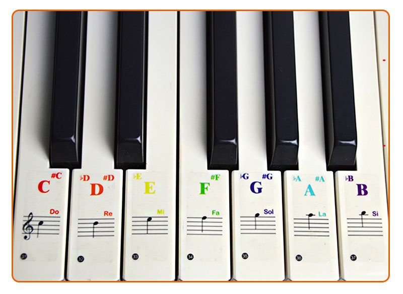 Label piano 61 tombol