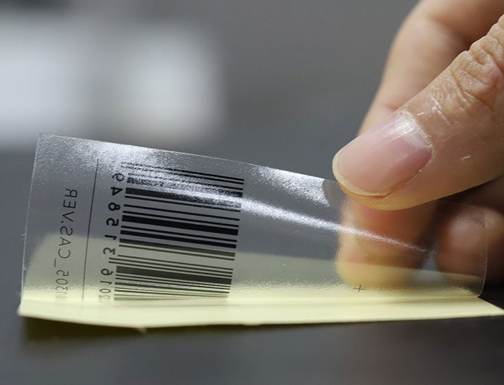 Label Barcode Transparan Jernih