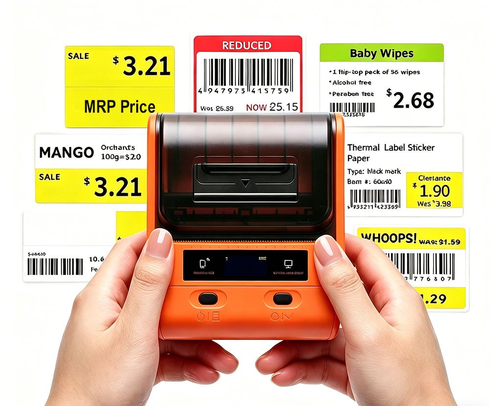 Label harga barcode kustom