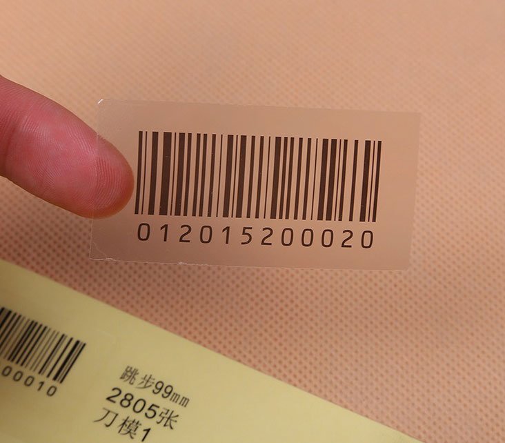 Label Barcode Transparan Umum untuk Kemasan