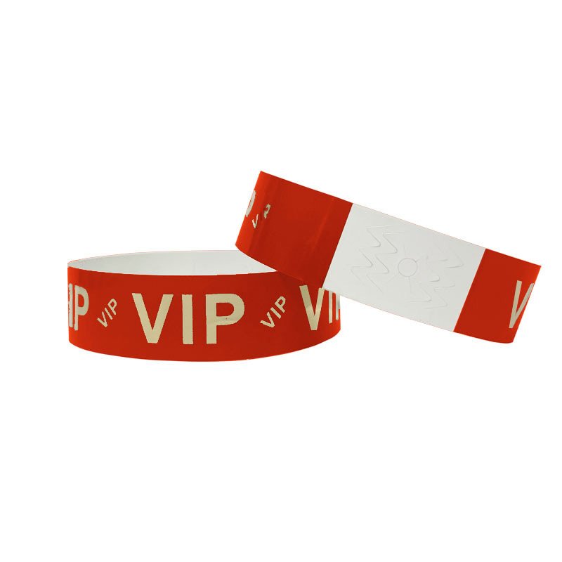 Gelang VIP sekali pakai dengan hot foil emas