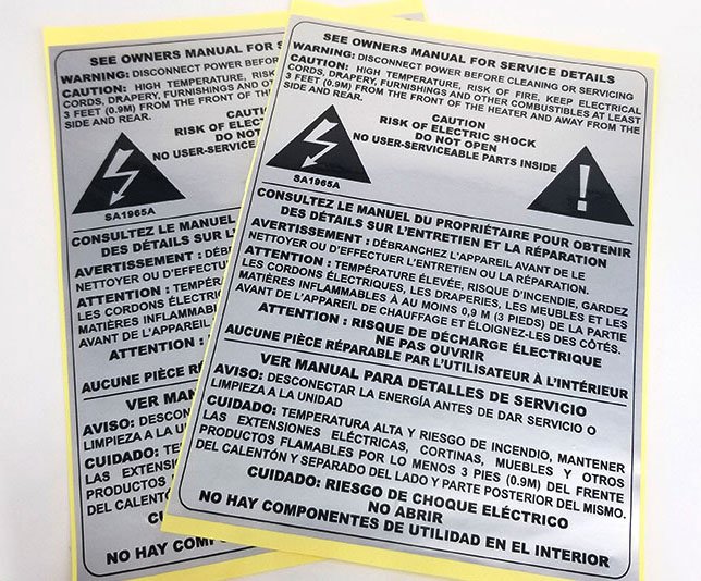 Label Tahan Panas untuk Oven