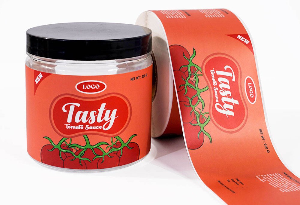 Label stiker makanan