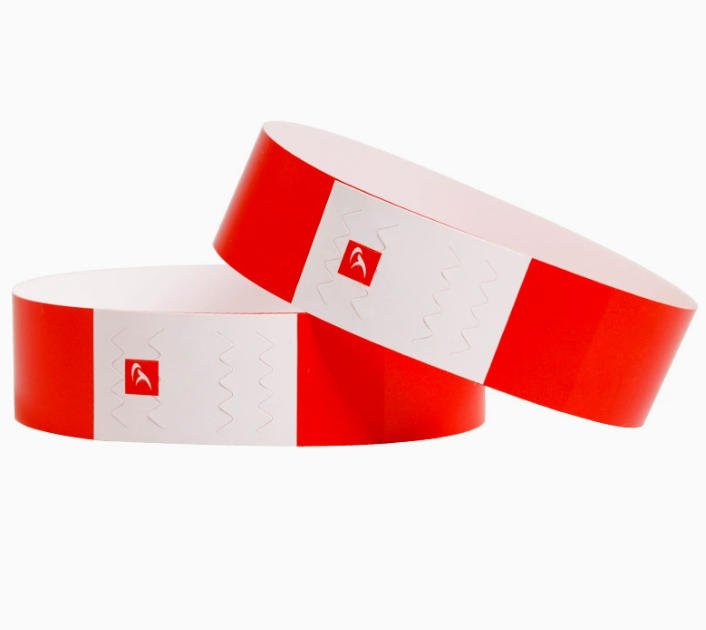 Gelang Tyvek dengan penutup potong keamanan / vein closure